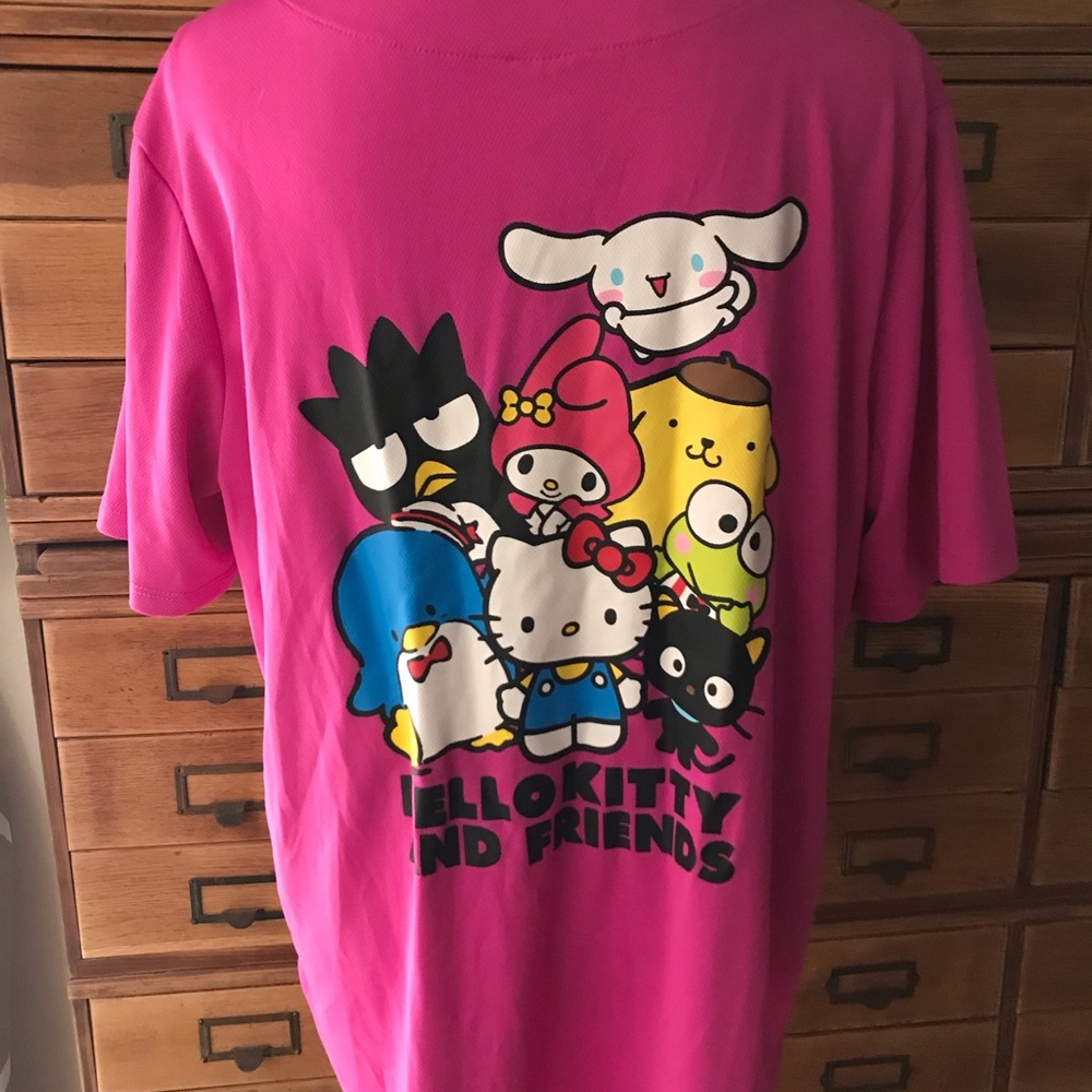 Hello Kitty and Friends Sanrio 2024 Hybrid Apparel Baseball Jersey Hot Pink L